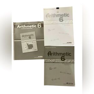 Abeka 6th Grade Math Homeschool Lot of 3 Student and Teacher Books